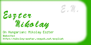 eszter mikolay business card